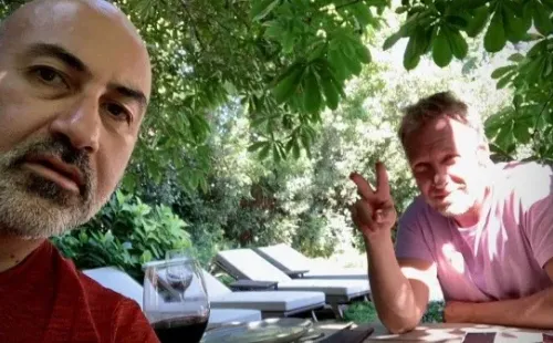 Eduardo Cabezas junto a Martín Cárcamo.