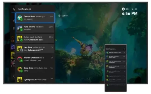 El menú de Xbox Series X