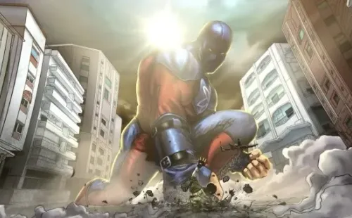 “Atom Crusher” en el arte conceptual de “Black Adam”.
