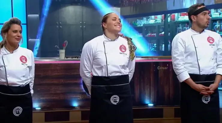 Rocío, Natalia y César dispuestos para la final de “Masterchef Celebrity”.