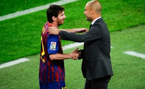 Pep Guardiola sería el principal factor para que Lionel Messi piense en fichar por el Manchester City. Foto: Getty Images