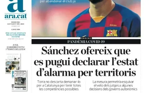 Portadas del mundo: Messi se va de Barcelona
