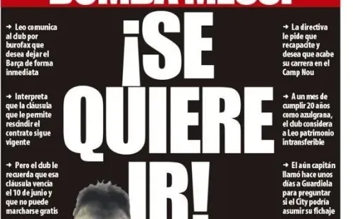 Portadas del mundo: Messi se va de Barcelona