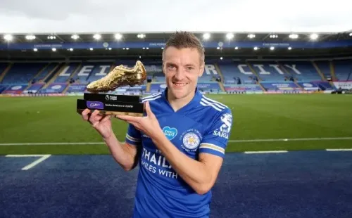 Jamie Vardy ganó la Bota de Oro como máximo goleador de la Premier League 2019/20, con 23 tantos. Foto: Getty Images