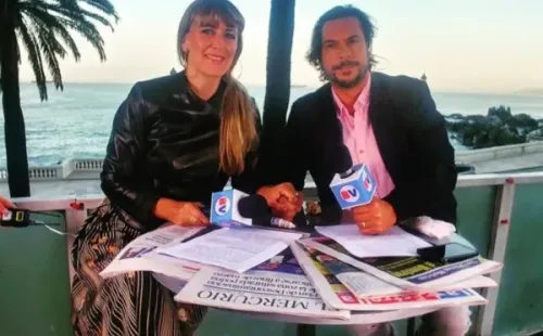 Carola Urrejola y Mauricio Jürgensen en un despacho para “Bienvenidos”, desde Viña.