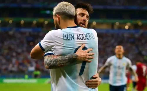 Kun Agüero y Lionel Messi
