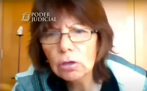 La Fiscal Judicial Javiera González en la audiencias de evaluación de la prisión preventiva de Nano Calderón, en la Corte de Apelaciones.