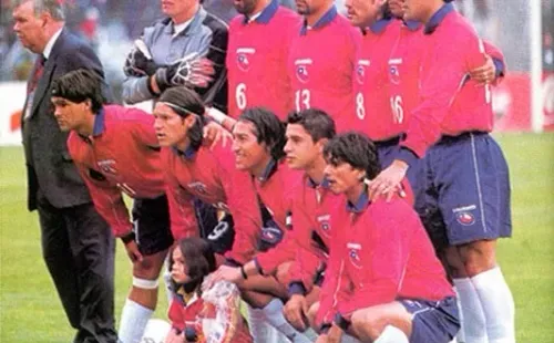 La formación de Chile en la despedida de Zamorano.