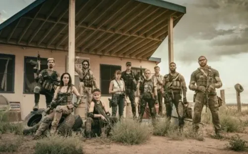 El elenco de “Army of the Dead” en pleno.