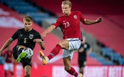 Erling Haaland tendrá su segundo partido por Nations League con Noruega. En el anterior ya se estrenó en el arco. (Foto: Getty)