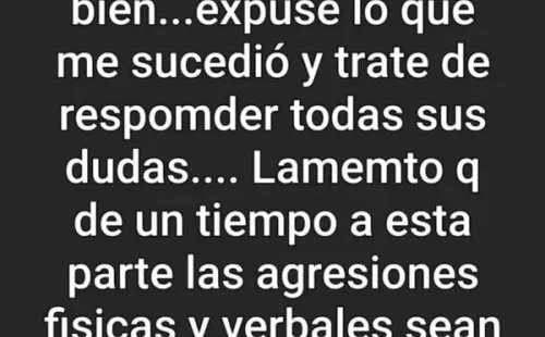 El mensaje que compartió Oscar Garcés tras el anuncio de la agresión.