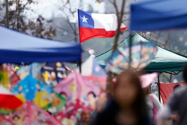 “En toda ocasión, la Bandera Nacional deberá enarbolarse en un asta, izada al tope, salvo que un decreto supremo autorice expresamente su uso o izamiento de otra forma”, dice la ley sobre el izamiento de la bandera chilena. | Foto. Agencia Uno.