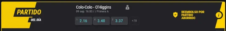 Estas son las cuotas para que te la juegues por Colo Colo o por O’Higgins de Rancagua en este nuevo partido del Campeonato Nacional 2020.