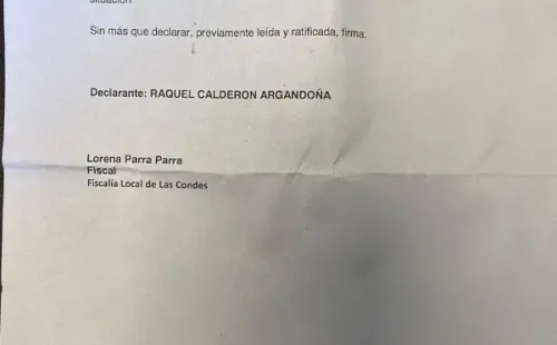 La declaración Kel Calderón acusando presiones de su madre Raquel Argandoña a su padre Hernán Calderón Salinas, para defender a su hermano Nano. (4)