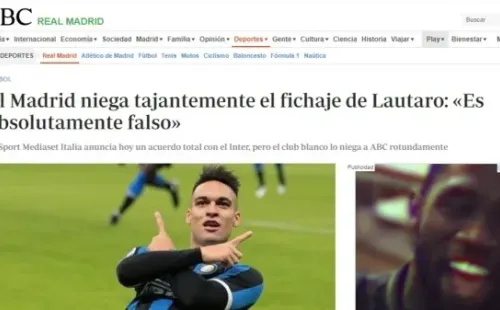 Prensa española desmiente traspaso de Lautaro Martínez a Real Madrid