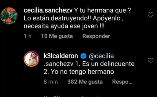 La dura postura de Kel frente a la situación de su hermano Nano Calderón.