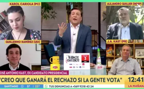 Tenso cara a cara entre Guillier y Kast