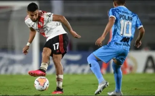 Paulo Díaz lucha por ser titular en River Plate ante Sao Paulo. Foto: Getty Images