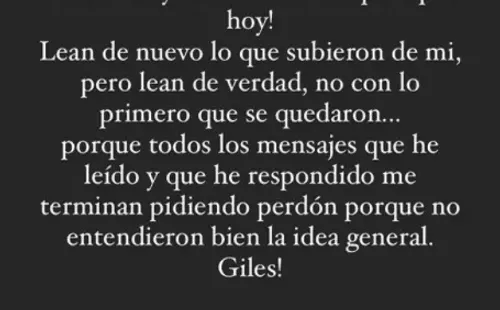 Gianella Marengo con su mejor disposición a cerrar la polémica.