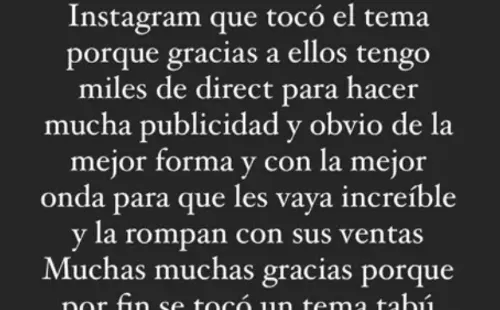 Gianella Marengo igualmente sacó provecho de la polémica.