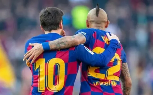 Arturo Vidal y Lionel Messi