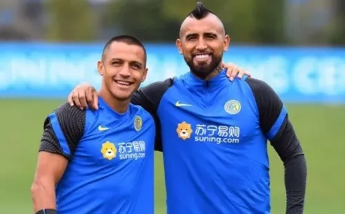 Arturo Vidal y Alexis Sánchez en el Inter