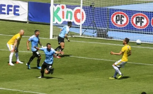 24 de Septiembre de 2020/CONCEPCIONFacundo Castro Segundo Gol de O'higgins para el 1-2, durante el partido valido por la duodecima fecha del Campeonato Nacional AFP PlanVital 2020, entre Universidad de Concepcion vs O'higgins, disputado en el Estadio Ester Roa.FOTO:SEBASTIAN BROGCA/AGENCIAUNO