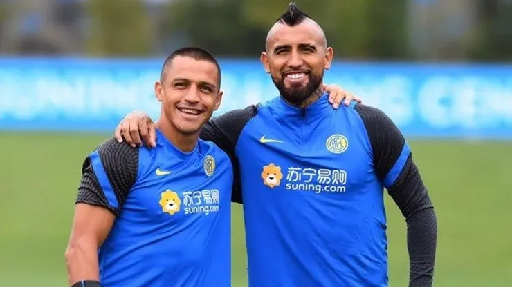 Arturo Vidal y Alexis Sánchez en el Inter de Milán