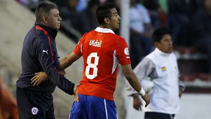 Arturo Vidal y Claudio Borghi