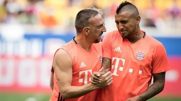 Franck Ribery y Arturo Vidal en Bayern Múnich