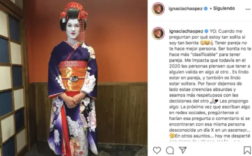 Ignacia Allamand comparte profunda reflexión sobre la soltería