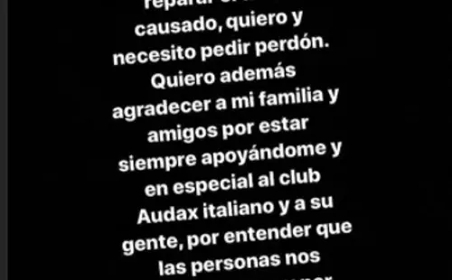 La sentida carta de Rodrigo Holgado en su regreso a las canchas.