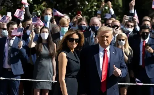 Donald Trump viene de superar el coronavirus luego de dar positivo post el primer debate con Joe Biden. (Foto: Getty)