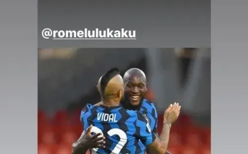Romelu Lukaku y Arturo Vidal en Instagram