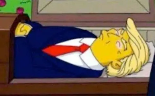 Esta imagen de Donald Trump en un ataud anda circulando en redes sociales.