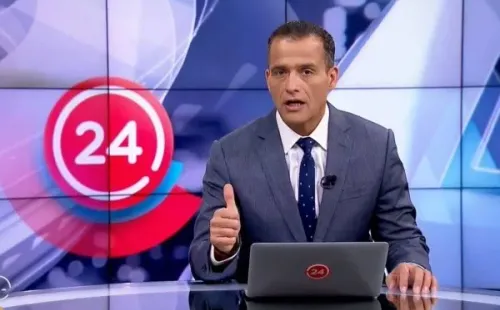 Iván Núñez en el noticiero central de TVN.