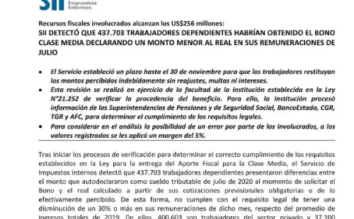 Comunicado SII
