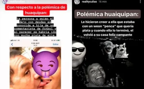 Evidencia que recibió la cuenta de Instagram