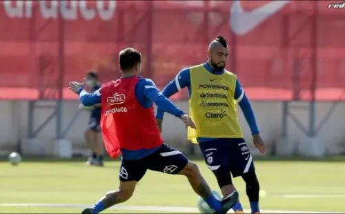 Entrenamiento de la selección chilena para las Eliminatorias Qatar 2022
