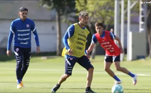 Entrenamiento de la selección chilena para las Eliminatorias Qatar 2022