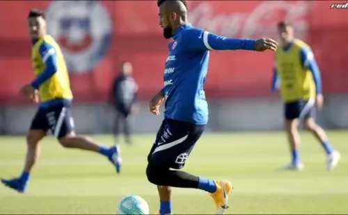 Entrenamiento de la selección chilena para las Eliminatorias Qatar 2022