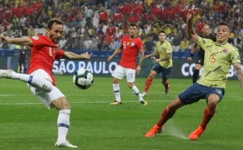 La última vez que Chile y Colombia se vieron las caras en una competición fue en la Copa América de Brasil en 2019, donde la Roja se impuso en penales. Foto: Agencia Uno