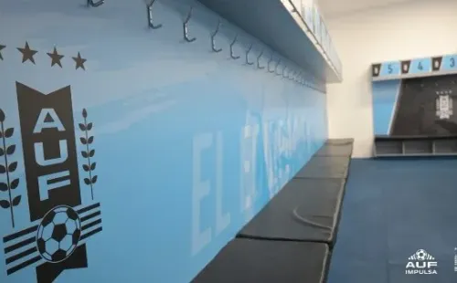 Así luce el nuevo camarín de Uruguay en el Estadio Centenario.