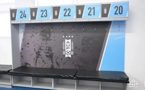 Así luce el nuevo camarín de Uruguay en el Estadio Centenario.