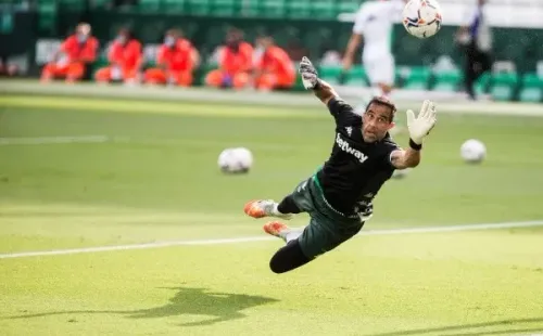 Claudio Bravo of Real Betis during the spanish league, LaLiga, football match played between Real Betis Balompie and Real Valladolid at Benito Villamarin Stadium on September 20, 2020 in Sevilla, Spain.-Not Released (NR)