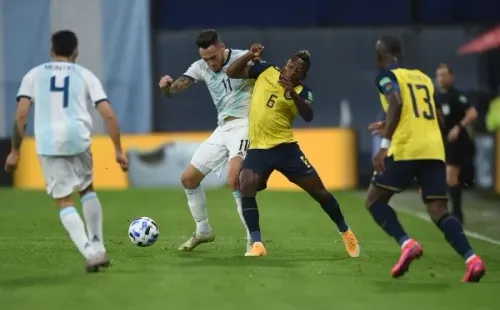 Lucas Ocampos fue una de las figuras de Argentina en el debut ante Ecuador. Foto: Getty Images