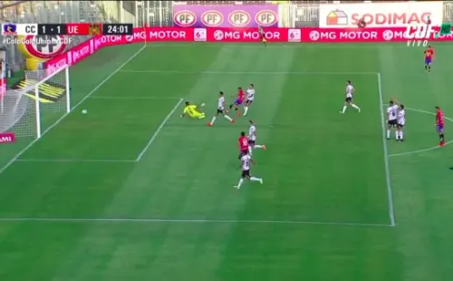 Primer gol de Unión Española (Pantallazos)