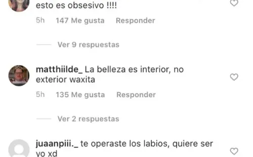 Las reacciones de los seguidores ante las publicaciones de Oriana Marzoli. (1)