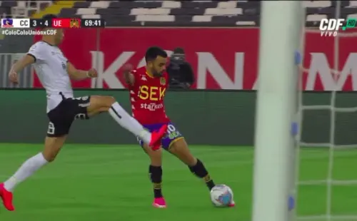 Cuarto gol de Unión Española (Pantallazo)