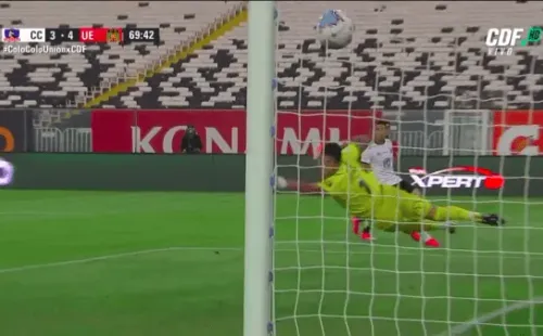 Cuarto gol de Unión Española (Pantallazo)